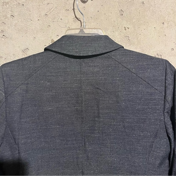 Ann Taylor LOFT Chambray One Button Blazer Jacket Blue Linen Blend NWT Size 10 - Picture 8 of 14